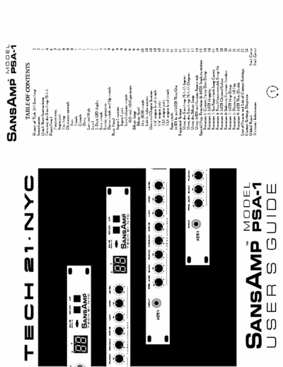 Tech21 NYC SansAmp PSA-1 SansAmp PSA-1  Manual